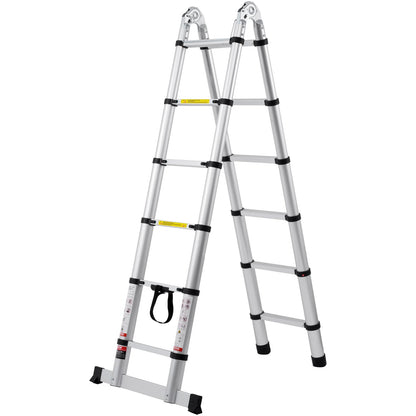Telescoping Extension Ladder 12.5FT A-Shape w/ Stabilizer Bar for RV V952-AZXSSLTNLSLK7NWR8V0