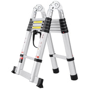Telescoping Extension Ladder 12.5FT A-Shape w/ Stabilizer Bar for RV V952-AZXSSLTNLSLK7NWR8V0