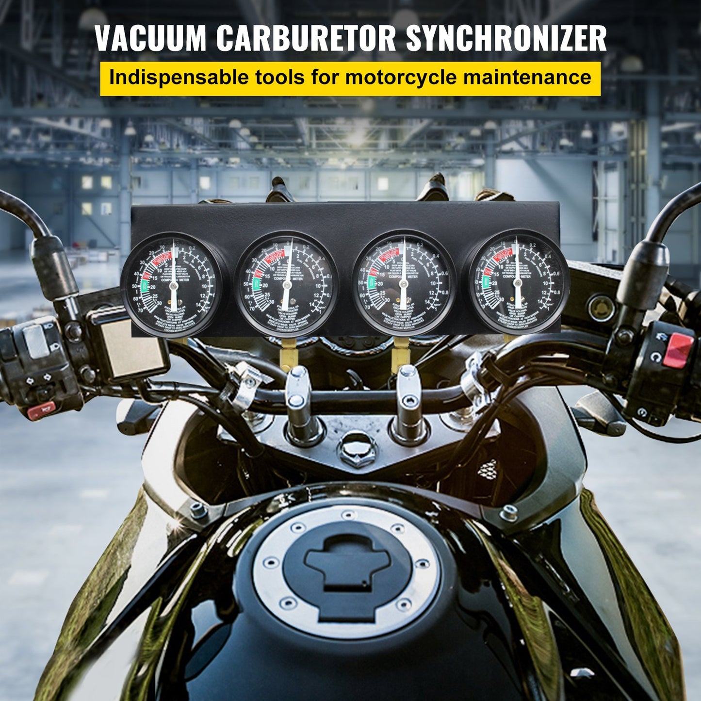Fuel Vacuum Carburetor Synchronize Tool Kit Fuel Vacuum Carburetor Synchronizer carb sync Gauge Set with V952-B100132SLZKB00001V0