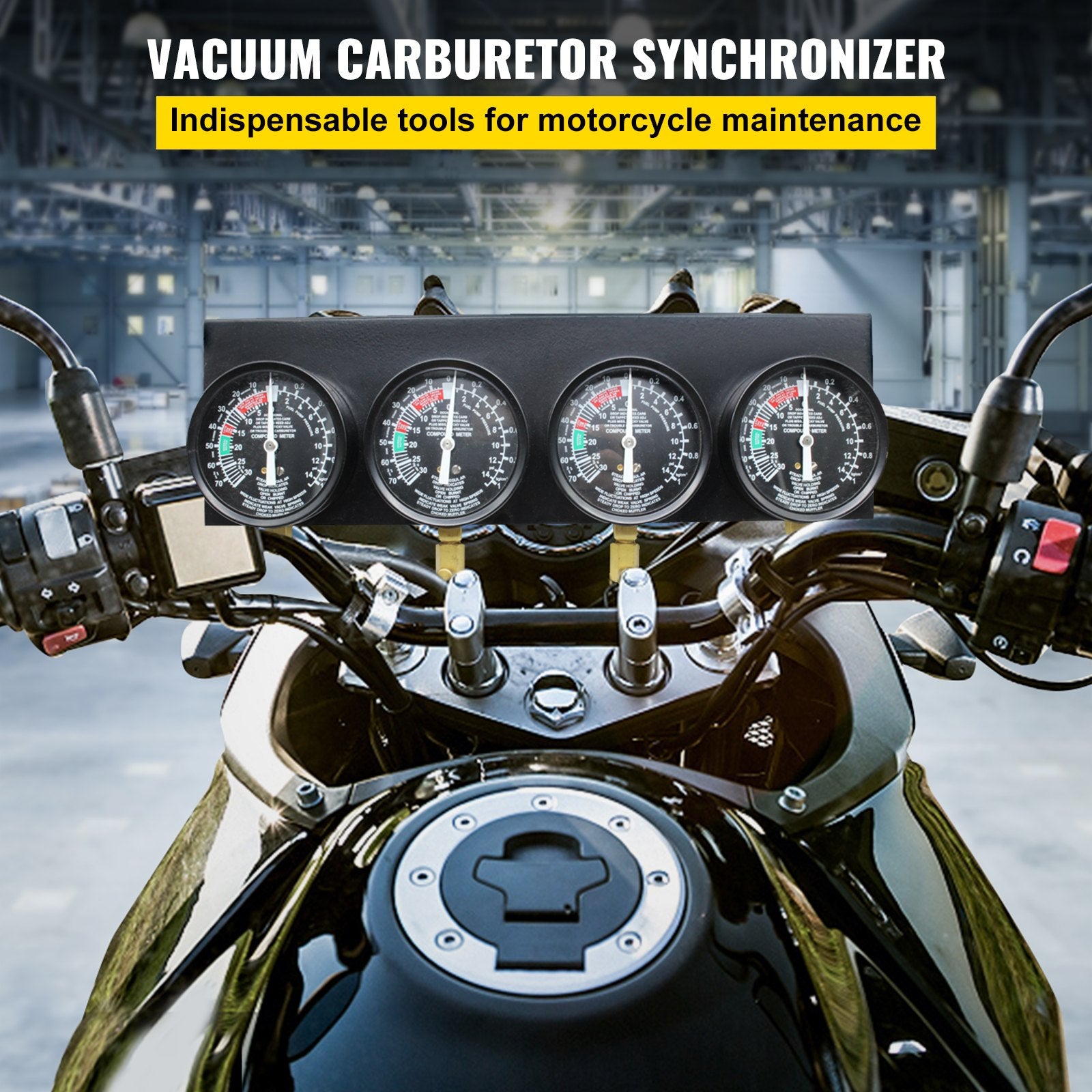 Fuel Vacuum Carburetor Synchronize Tool Kit Fuel Vacuum Carburetor Synchronizer carb sync Gauge Set with V952-B100132SLZKB00001V0