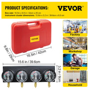 Fuel Vacuum Carburetor Synchronize Tool Kit Fuel Vacuum Carburetor Synchronizer carb sync Gauge Set with V952-B100132SLZKB00001V0