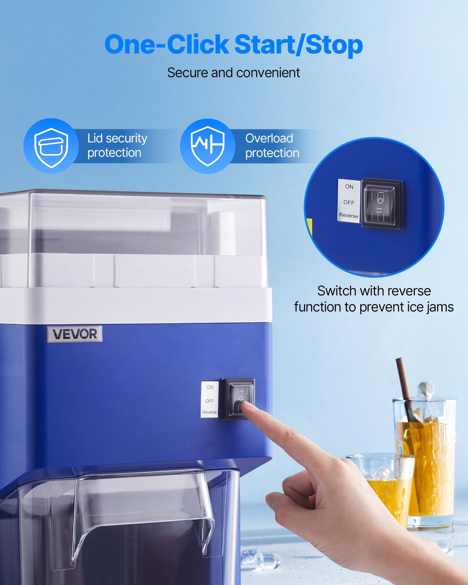 Commercial Ice Shaver Machine, 1.91QT /1.8L Large Electric Snow Cone Machine, Fine & Fluffy with 300W Motor, V952-BBJLB18L400WY0VEZ001V3