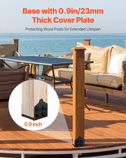 8x8 Post Base 2 Pcs, Inner Size 7.9x7.5 inch / 200x190 mm Post Brackets, Heavy Duty Carbon Steel Decking V952-BBLZDZTG1PCSPAADQ001V0