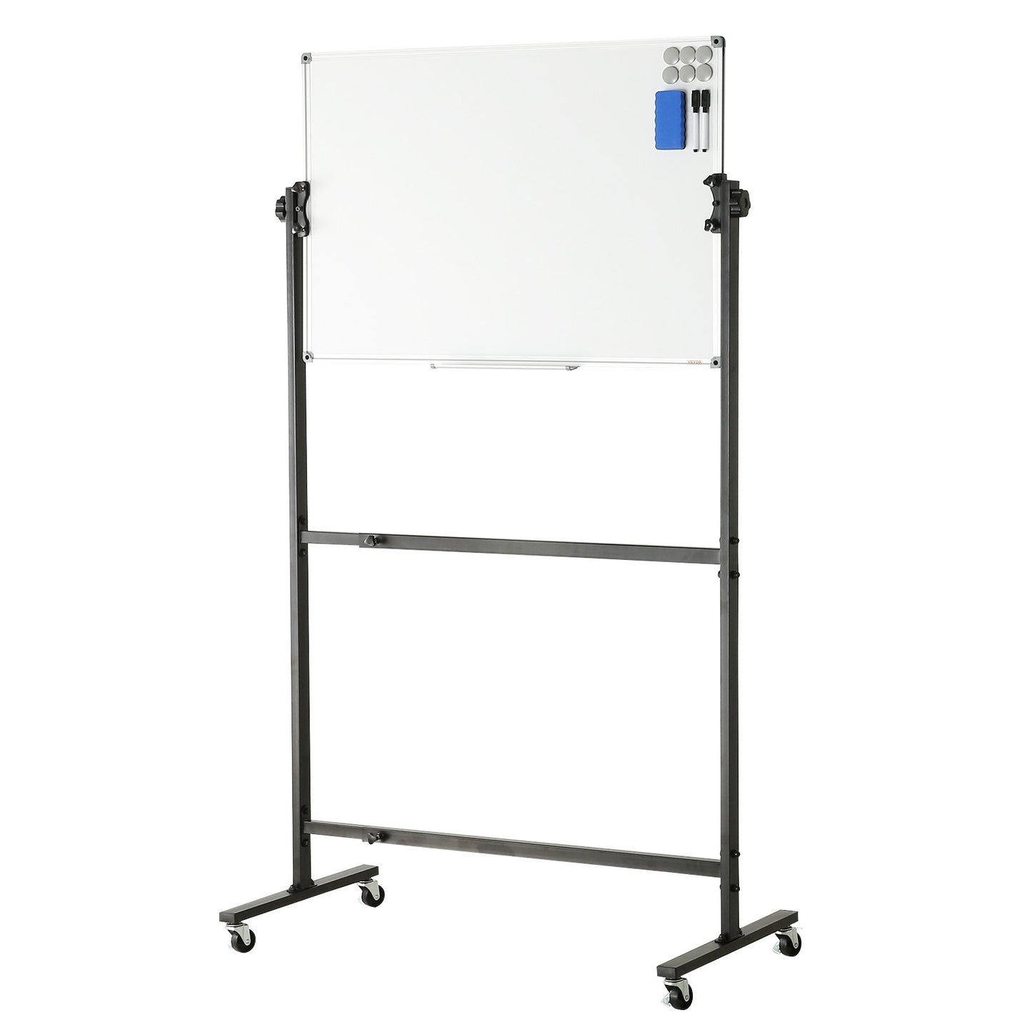 91.5x61cm Rolling Magnetic Whiteboard, Double-sided Mobile Whiteboard, Adjustable Height Dry Erase Board with V952-BBYCDL3624ABSW8OMV0
