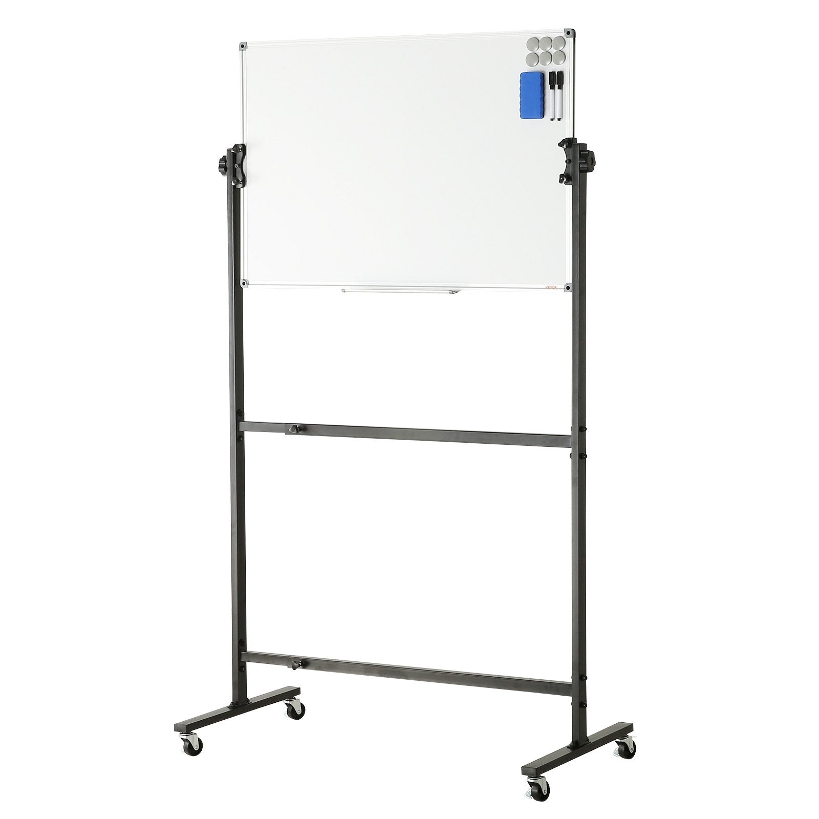 91.5x61cm Rolling Magnetic Whiteboard, Double-sided Mobile Whiteboard, Adjustable Height Dry Erase Board with V952-BBYCDL3624ABSW8OMV0