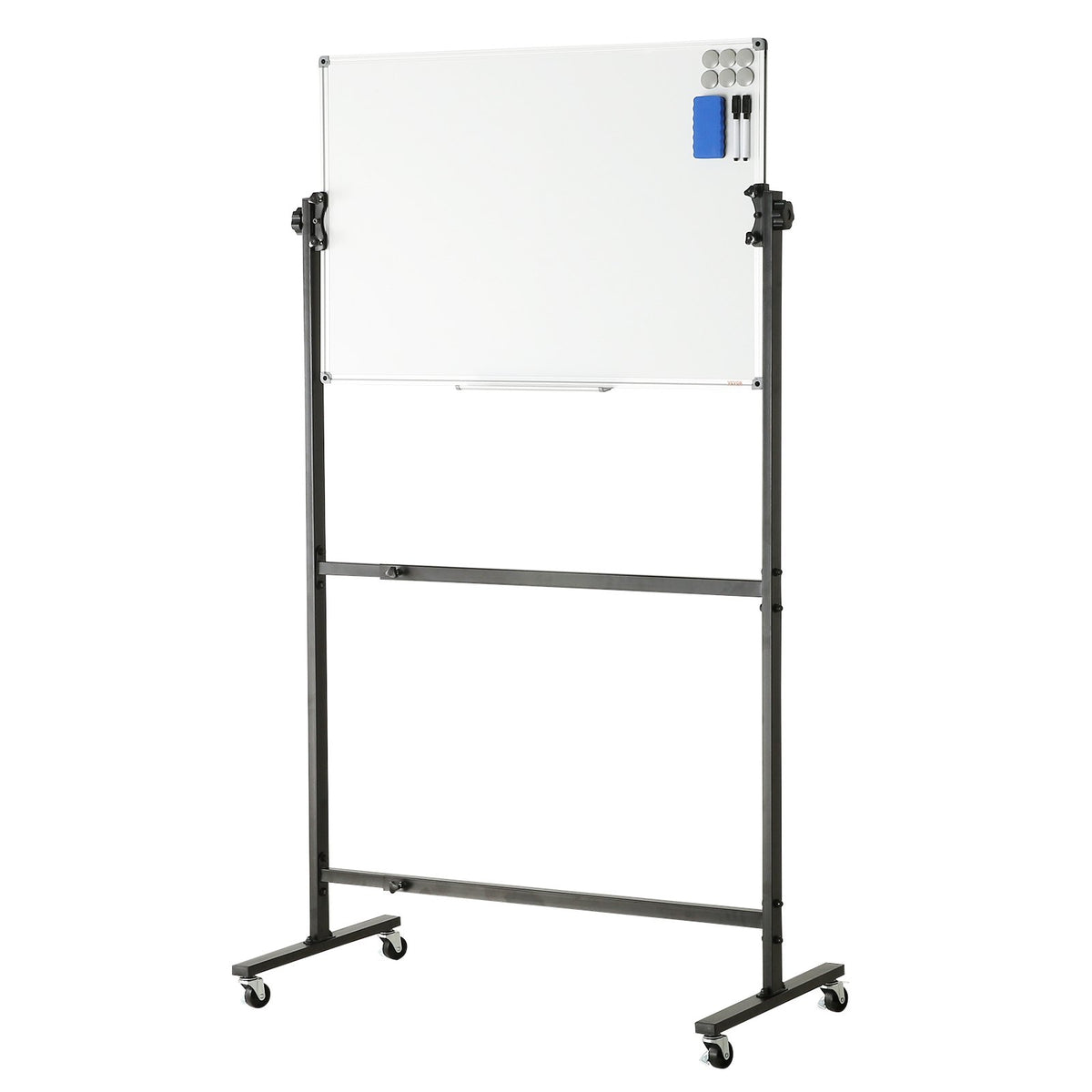 91.5x61cm Rolling Magnetic Whiteboard, Double-sided Mobile Whiteboard, Adjustable Height Dry Erase Board with V952-BBYCDL3624ABSW8OMV0