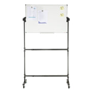 91.5x61cm Rolling Magnetic Whiteboard, Double-sided Mobile Whiteboard, Adjustable Height Dry Erase Board with V952-BBYCDL3624ABSW8OMV0