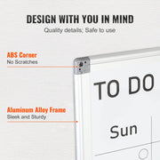 Magnetic Whiteboard Dry Erase Board 36" x 24" Wall Mounted for Office V952-BBYCXG3624ABS1776V0