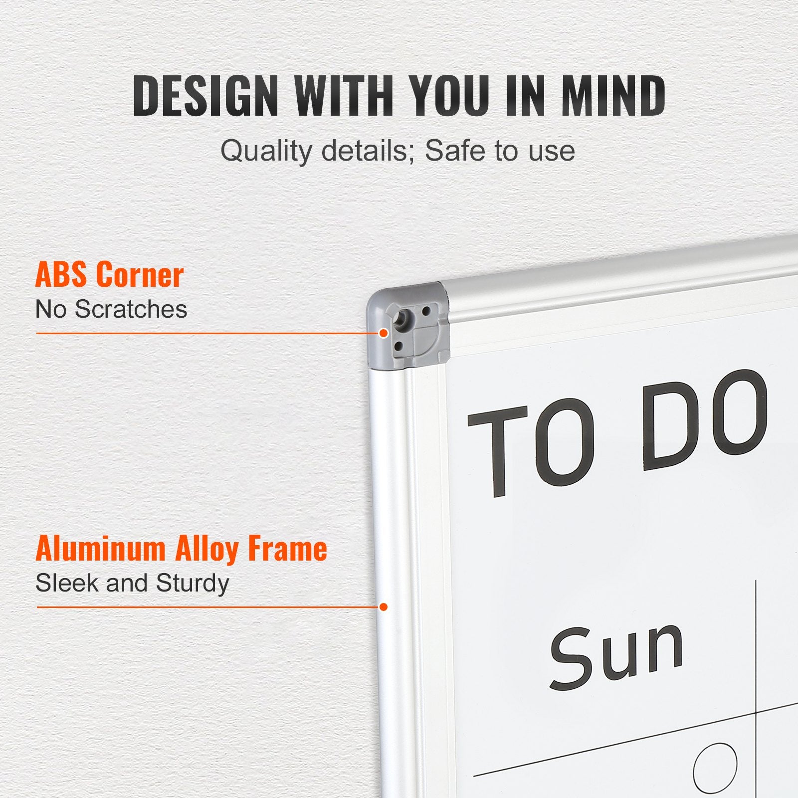 Magnetic Whiteboard Dry Erase Board 36" x 24" Wall Mounted for Office V952-BBYCXG3624ABS1776V0