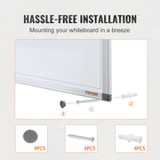 Magnetic Whiteboard Dry Erase Board 36" x 24" Wall Mounted for Office V952-BBYCXG3624ABS1776V0