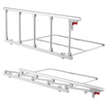 Foldable Bed Rail for Elderly, 122 cm Bedside Assist Rail with Fixing Strap, Adjustable Height Pipe Bedside V952-BCBSBCBSKZD1BAXNX001V0