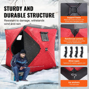 Portable Ice Shelter, 3-4 Person Insulated Pop-Up Ice Fishing Tent, 35 Square Feet Fishable Area, Thermal Ice V952-BDBHS707080IORFPQV0