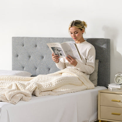 Headboard, Full Size Headboard with Adjustable Height, Comfortable Diamond Tufted for Full Size Bed, W 56.3 x V952-BDDCTBFULLW5EX1OJ002V0