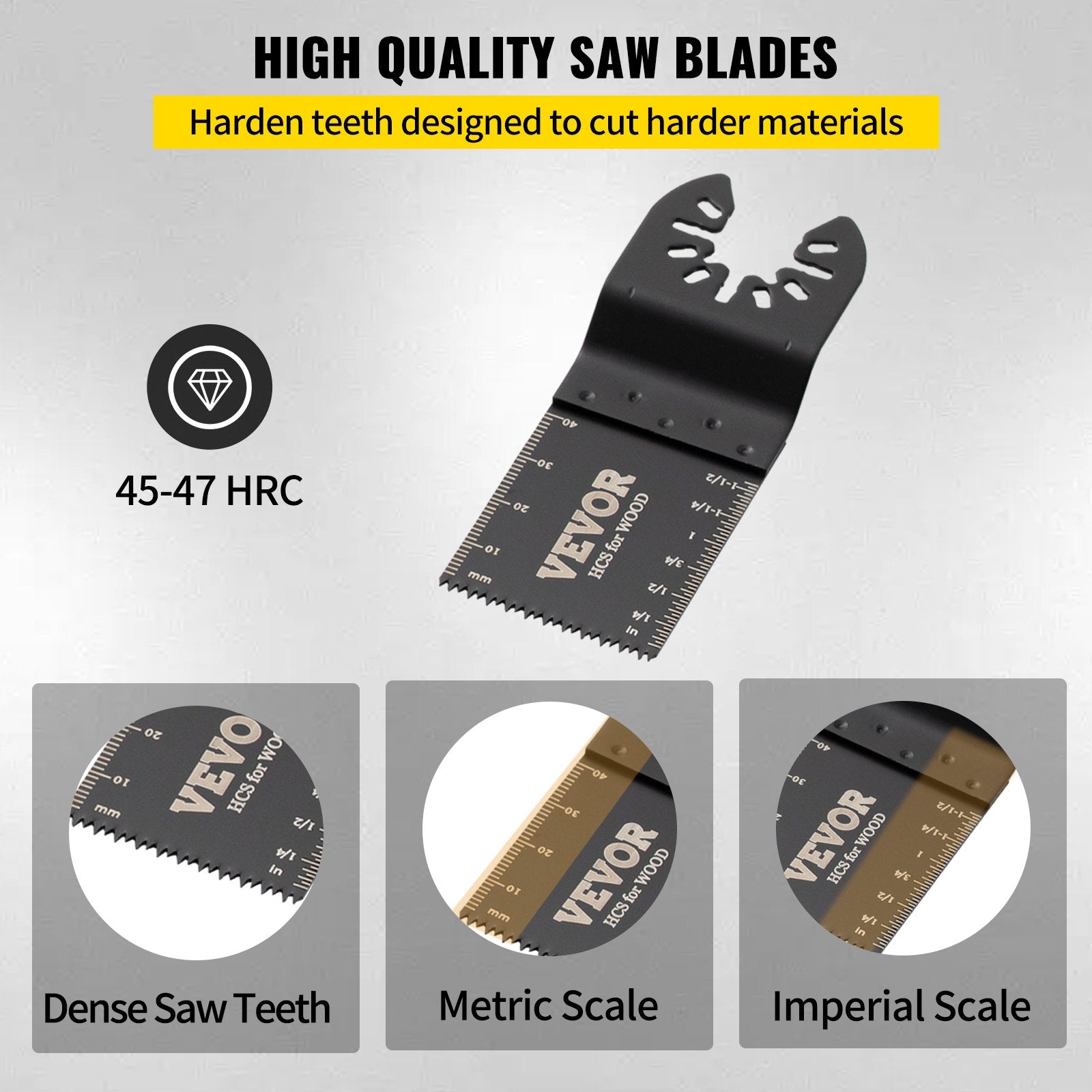 100PCS Oscillating Saw Blades, Quick Release Multitool Blades Kit, HCS Tool Blades for Wood Plastic, V952-BDGJDPG100PCSS199V0