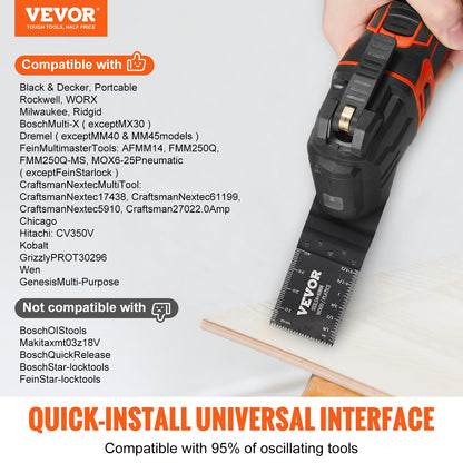 50PCS Oscillating Saw Blades, Universal Quick Release Oscillating Saw Blades, Multitool Tool Blades for Wood V952-BDGJDPQR50PCSVDUMV0