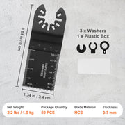 50PCS Oscillating Saw Blades, Universal Quick Release Oscillating Saw Blades, Multitool Tool Blades for Wood V952-BDGJDPQR50PCSVDUMV0