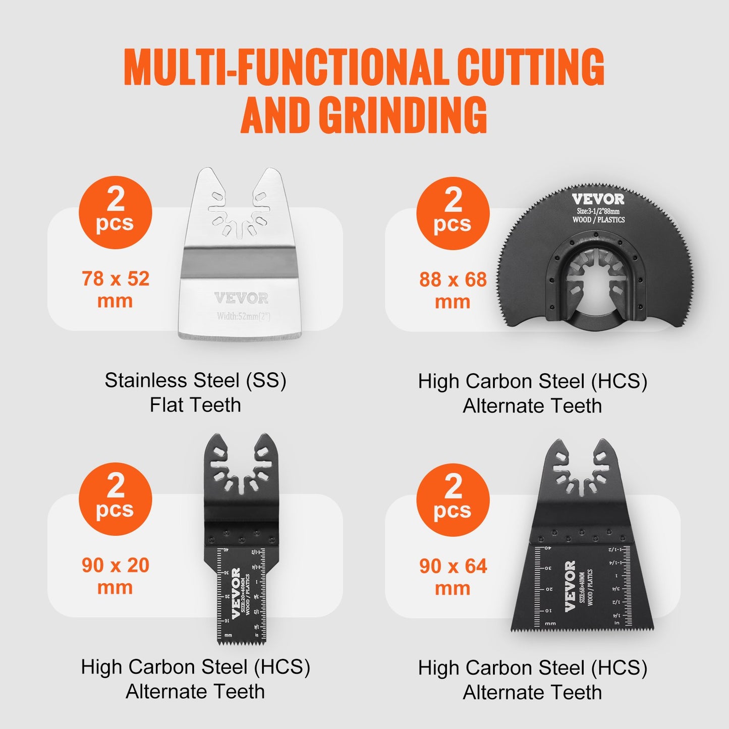 30PCS Multi Tool Blades Kits, Universal Quick Release Oscillating Saw Blades, 8 Types Wood Metal Plastic V952-BDGJDPTZ33PCSGK9LV0