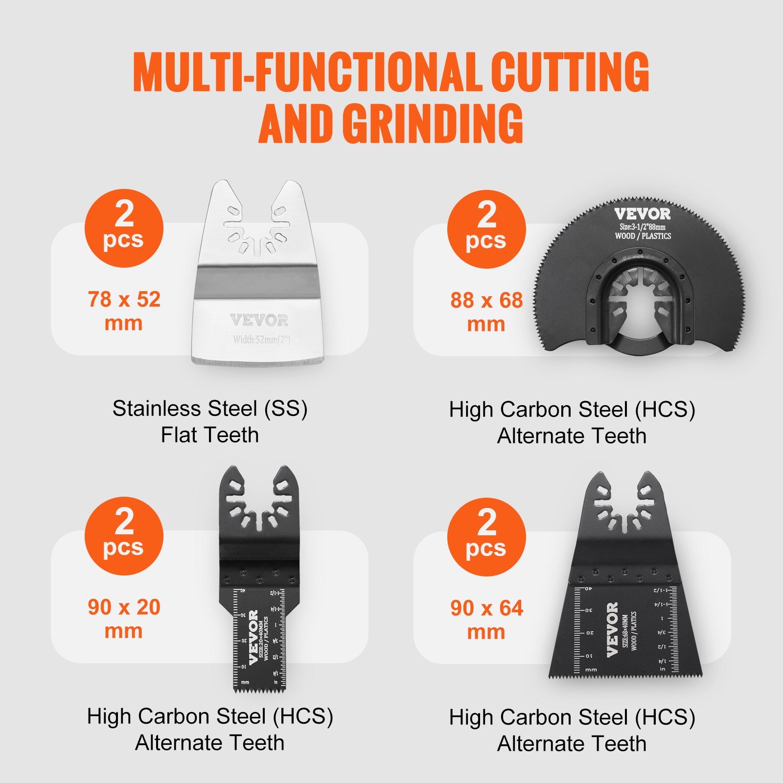 30PCS Multi Tool Blades Kits, Universal Quick Release Oscillating Saw Blades, 8 Types Wood Metal Plastic V952-BDGJDPTZ33PCSGK9LV0