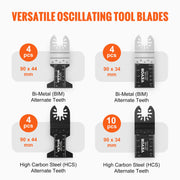 30PCS Multi Tool Blades Kits, Universal Quick Release Oscillating Saw Blades, 8 Types Wood Metal Plastic V952-BDGJDPTZ33PCSGK9LV0