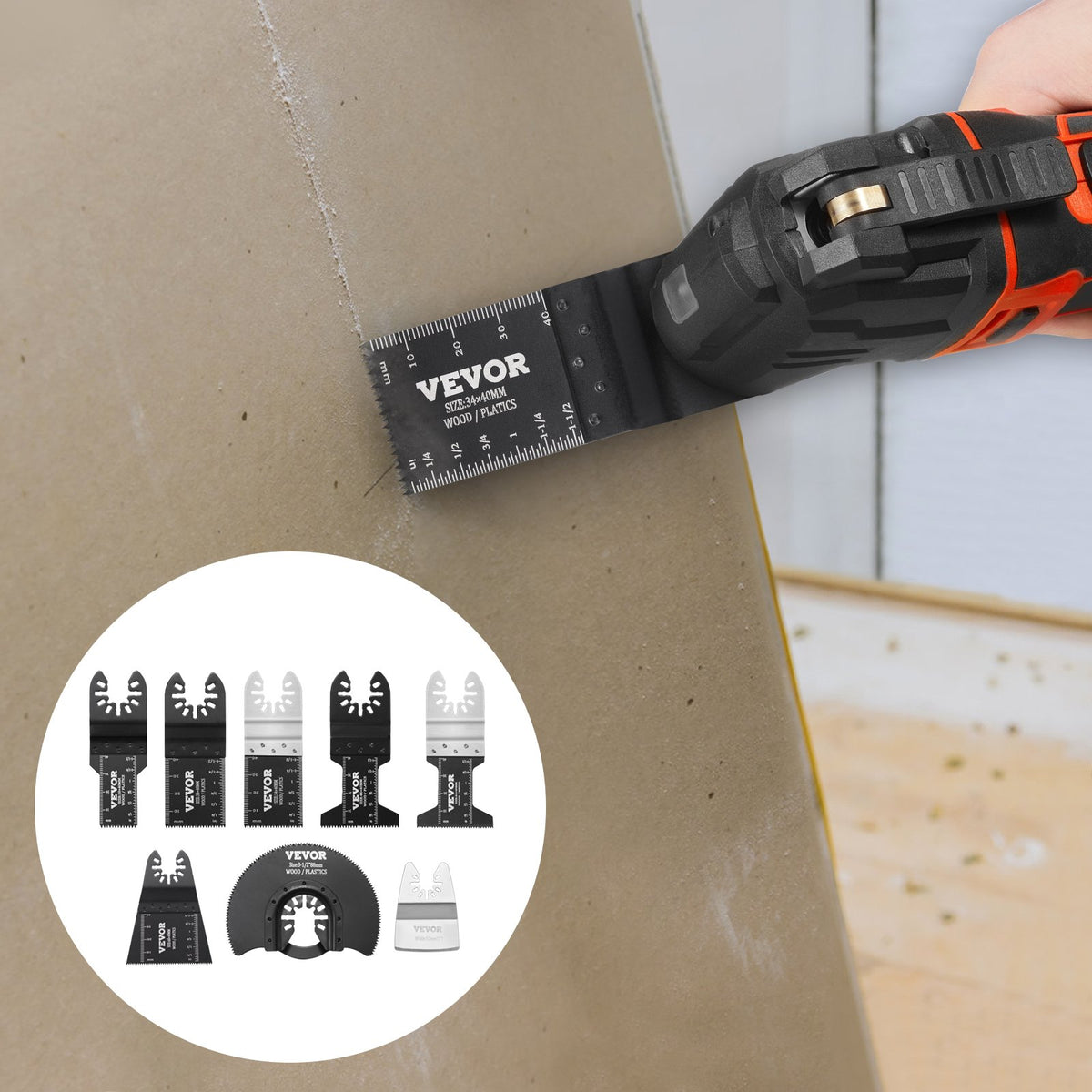30PCS Multi Tool Blades Kits, Universal Quick Release Oscillating Saw Blades, 8 Types Wood Metal Plastic V952-BDGJDPTZ33PCSGK9LV0