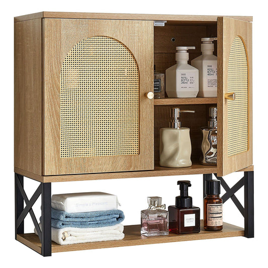 Bathroom Wall Cabinet, with 2 Doors and Adjustable Shelf, Over the Toilet Storage Medicine Cabinet Wall V952-BDMJG2JYJGBSE1Z17001V0