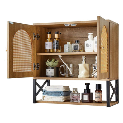 Bathroom Wall Cabinet, with 2 Doors and Adjustable Shelf, Over the Toilet Storage Medicine Cabinet Wall V952-BDMJG2JYJGBSE1Z17001V0