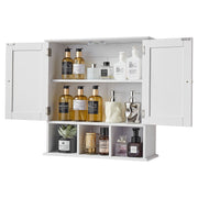 Bathroom Wall Cabinet, 2 Doors & Adjustable Shelf, Over the Toilet Storage Medicine Cabinet Wall Mounted, V952-BDMJG2JYJGBSOYU70001V0