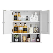 Bathroom Wall Cabinet, 2 Doors & Adjustable Shelf, Over the Toilet Storage Medicine Cabinet Wall Mounted, V952-BDMJG2JYJGBSOYU70001V0