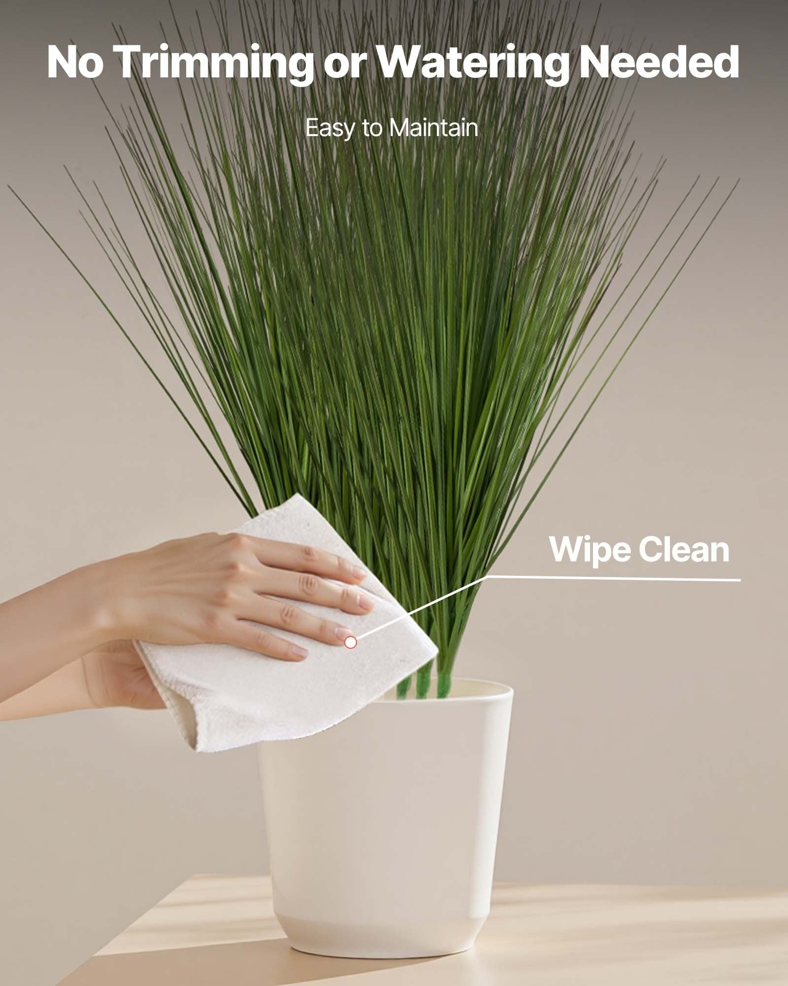 Artificial Grass Plant, 686mm Faux Onion Grass Fake Greenery Shrubs Plant, Premium PVC for Indoor Outdoor V952-BDPYCC27INCHKIB2V001V0