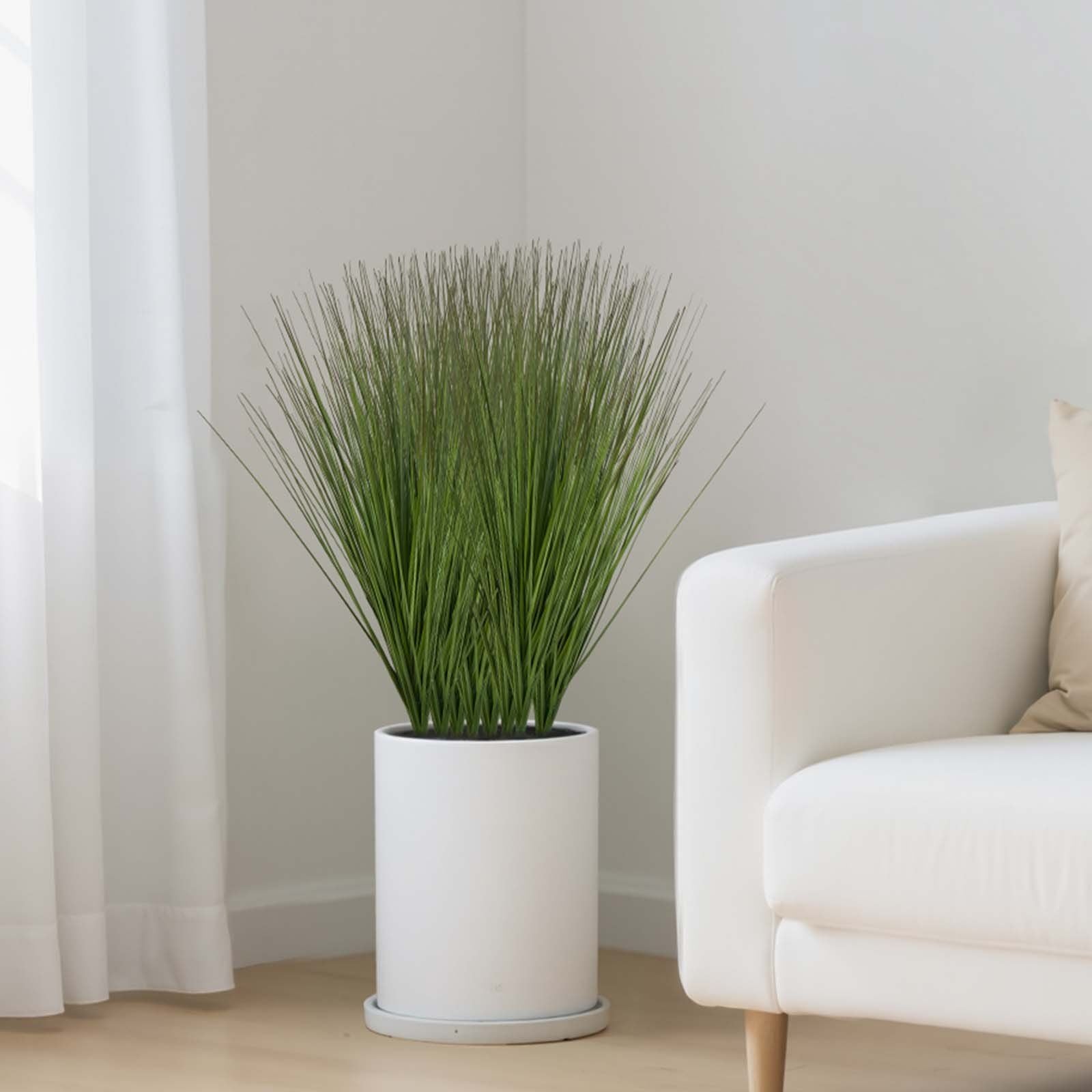 Artificial Grass Plant, 686mm Faux Onion Grass Fake Greenery Shrubs Plant, Premium PVC for Indoor Outdoor V952-BDPYCC27INCHKIB2V001V0