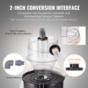 Cyclone Dust Separator, 4" Retrofit Cyclone Separator for Dust Collectors, ABS Dust Deputy With 2" Hole O.D. V952-BDTXFCCQTJZXTEJX5V0