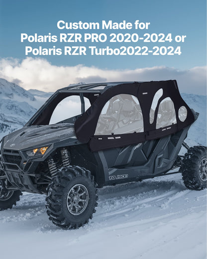 Cab Enclosure Upper Doors, Compatible with Polaris RZR PRO 2020-2024/Polaris RZR Turbo2022-2024, Soft Upper V952-BDWQPOLARISRJFHE6001V0