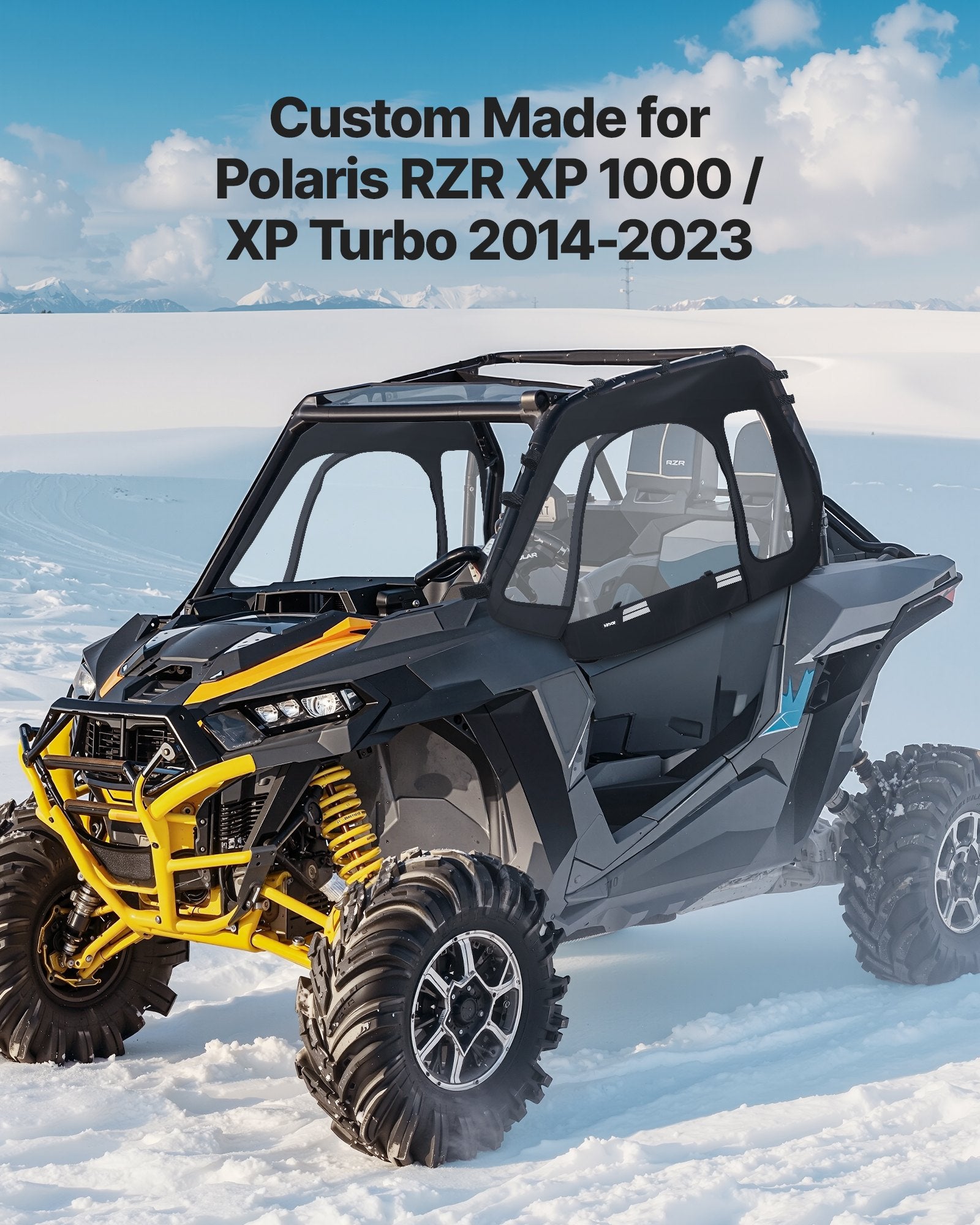 Cab Enclosure Upper Doors, Compatible with Polaris RZR XP 1000/XP Turbo 2014-2023, Soft Upper Doors, V952-BDWQPOLARISRN7Z3V001V0