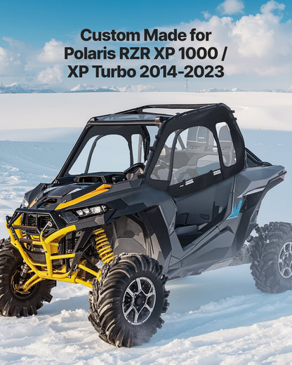 Cab Enclosure Upper Doors, Compatible with Polaris RZR XP 1000/XP Turbo 2014-2023, Soft Upper Doors, V952-BDWQPOLARISRN7Z3V001V0