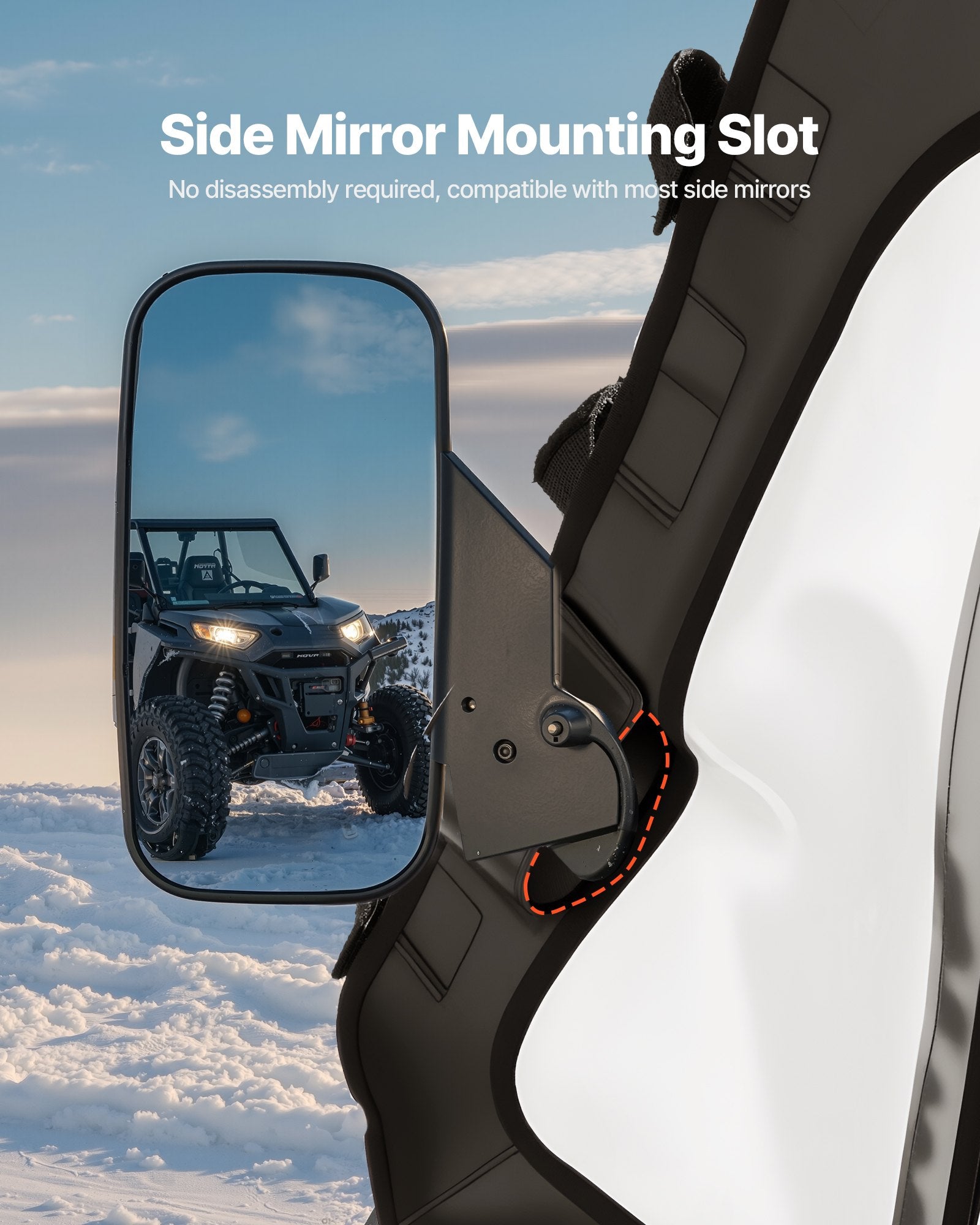 Cab Enclosure Upper Doors, Compatible with Polaris RZR XP 1000/XP Turbo 2014-2023, Soft Upper Doors, V952-BDWQPOLARISRN7Z3V001V0