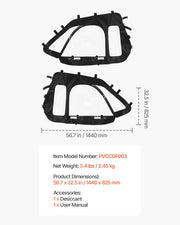 Cab Enclosure Upper Doors, Compatible with Polaris RZR XP 1000/XP Turbo 2014-2023, Soft Upper Doors, V952-BDWQPOLARISRN7Z3V001V0