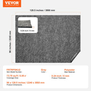 Rug Pad Gripper 8' x 10' Protective Carpet Pad 0.24" Thick for All Floors V952-BFHDTDSXPMFHT4MQWV0