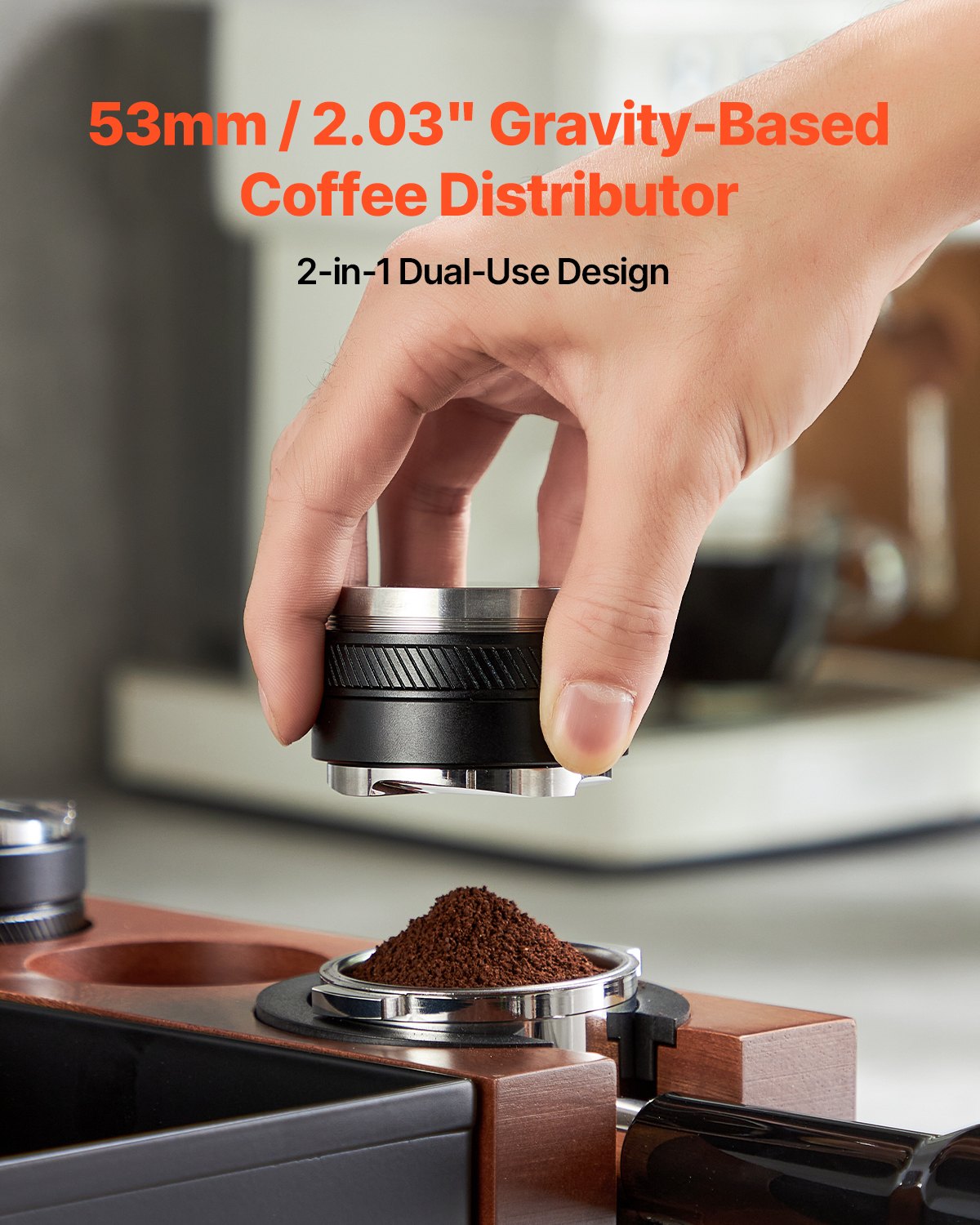 53mm Coffee Distributor 2-in-1 Adjustable Espresso Distributor for Home V952-BFQ53MMBXGLP9KOV6V0