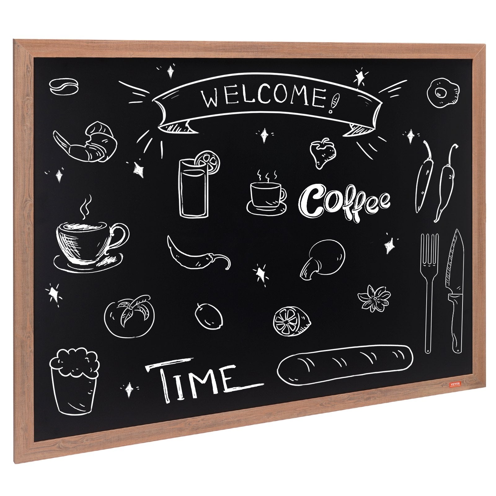 35"x46" Rustic Wood Framed Chalkboard Wall Hanging Magnetic Wedding Sign V952-BG3546INCHMDFSHWLV0