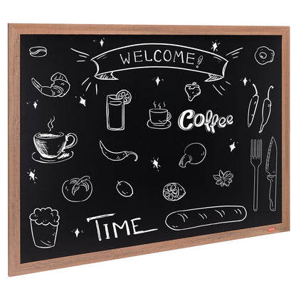 35"x46" Rustic Wood Framed Chalkboard Wall Hanging Magnetic Wedding Sign V952-BG3546INCHMDFSHWLV0