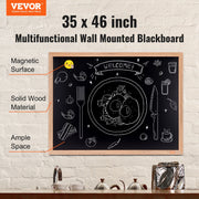 35"x46" Rustic Wood Framed Chalkboard Wall Hanging Magnetic Wedding Sign V952-BG3546INCHMDFSHWLV0