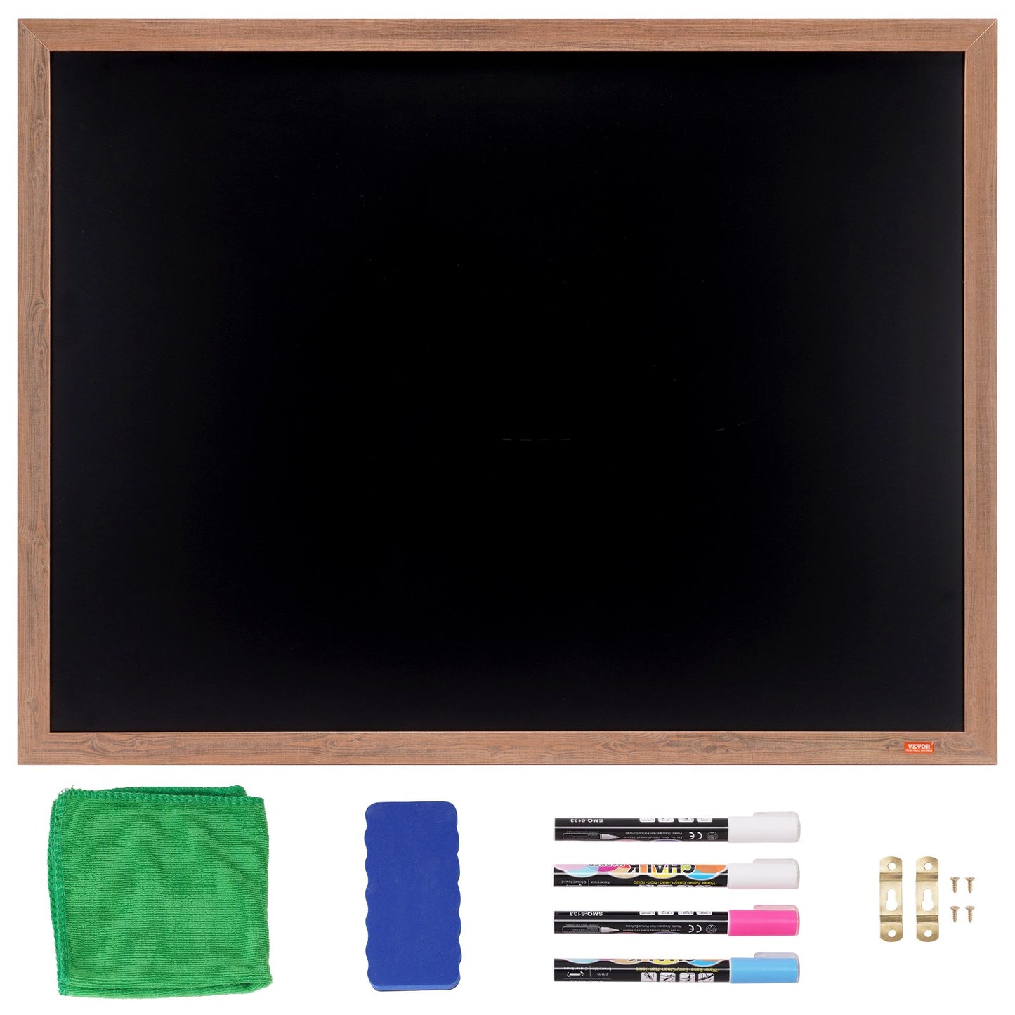 35"x46" Rustic Wood Framed Chalkboard Wall Hanging Magnetic Wedding Sign V952-BG3546INCHMDFSHWLV0