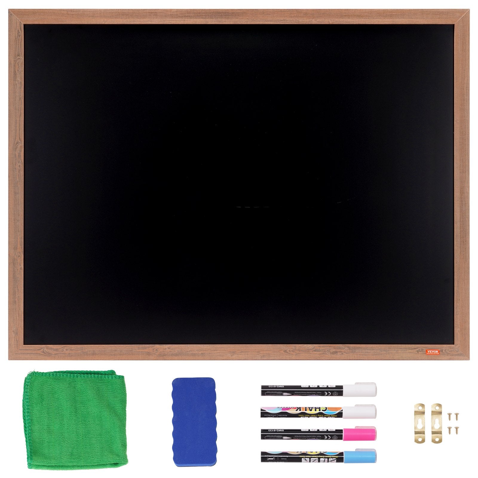 35"x46" Rustic Wood Framed Chalkboard Wall Hanging Magnetic Wedding Sign V952-BG3546INCHMDFSHWLV0