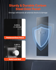 Wall Safe, 4-Tier Hidden Wall Mounted Gun Safe with Password & Key, Q235 Cold-Rolled Steel In-Wall Box with V952-BGBXJ39144341RL29001V9