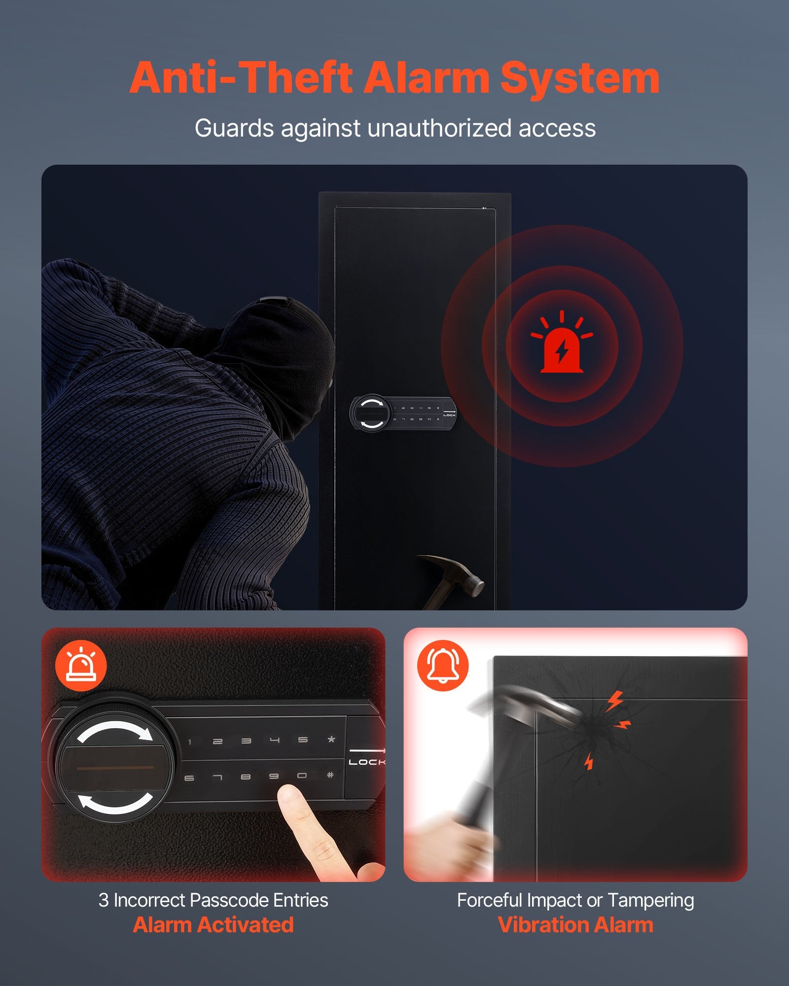 Wall Safe, 4-Tier Hidden Wall Mounted Gun Safe with Password & Key, Q235 Cold-Rolled Steel In-Wall Box with V952-BGBXJ39144341RL29001V9
