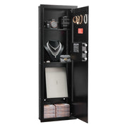 Wall Safe, 4-Tier Hidden Wall Mounted Gun Safe with Password & Key, Q235 Cold-Rolled Steel In-Wall Box with V952-BGBXJ39144341RL29001V9