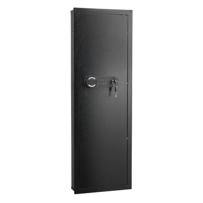 Wall Safe, 4-Tier Hidden Wall Mounted Gun Safe with Password & Key, Q235 Cold-Rolled Steel In-Wall Box with V952-BGBXJ39144341RL29001V9