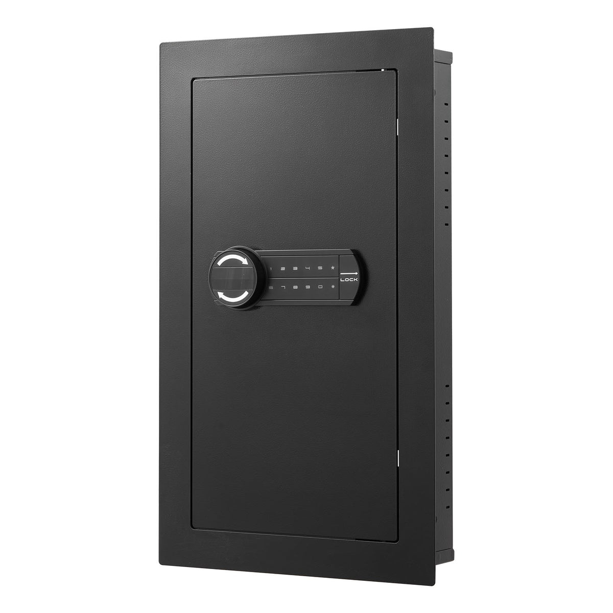 Wall Safe, 3-Tier Hidden Wall Mounted Safe with Password & Key, Q235 Cold-Rolled Steel In-Wall Box with LED V952-BGBXJ4145625LE5K9001V9