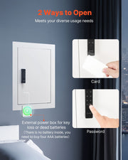 0.83 sq.ft Wall Safe, 3-Tier Hidden Wall Safe with Password, Key & Turning Knob, Q235 Cold-Rolled Steel V952-BGBXJ4162522X2SV6001V9