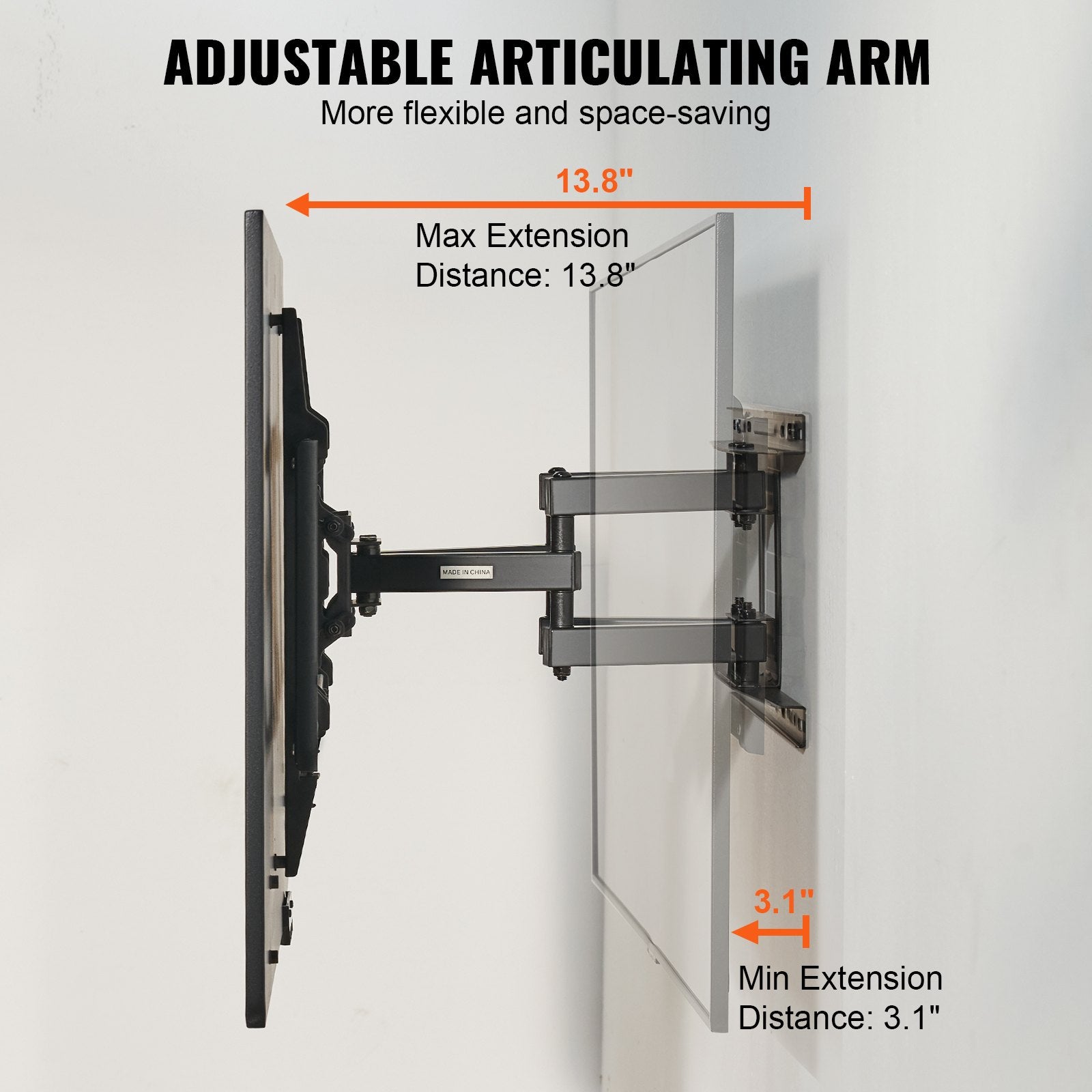 Full Motion TV Mount Fits for Most 37-75 inch TVs, Swivel Tilt Horizontal Adjustment TV Wall Mount Bracket V952-BGD60040014618Q9DV0
